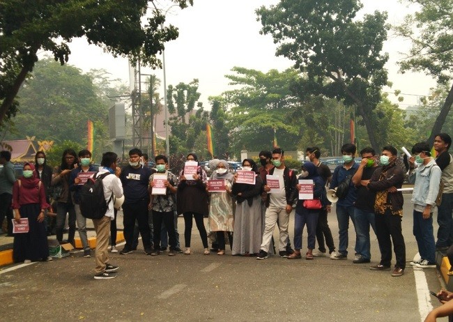 Tolak Revisi RUU KPK, Koalisi Masyarakat Sipil Riau Demo di DPRD