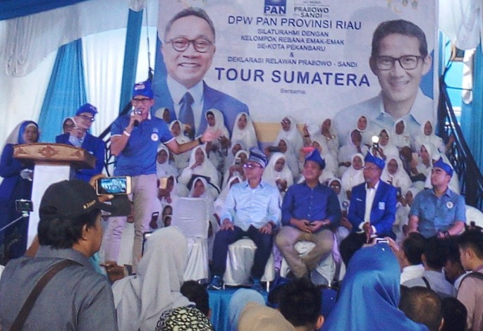 Di Riau, Sandiaga Uno Doakan Caleg PAN Menang Pemilu 2019