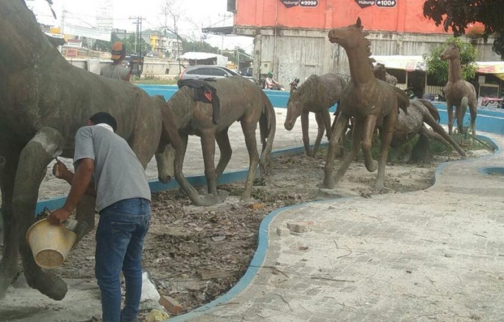 Dinas PUPR Pekanbaru Perbaiki Sejumlah Taman