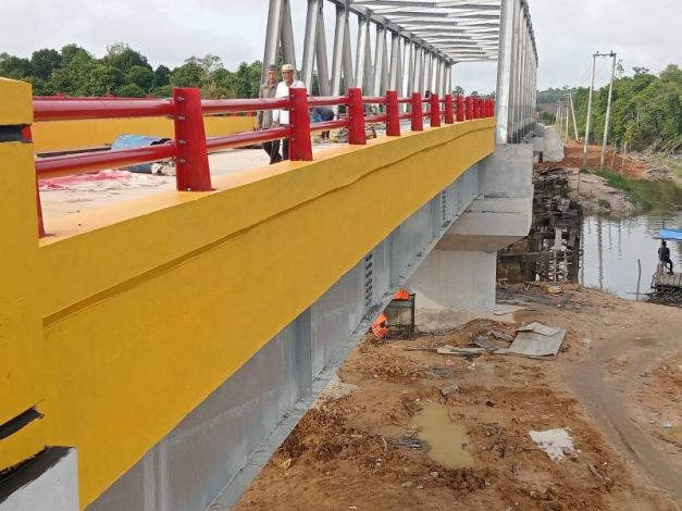 PUPR Pelalawan Optimis Jembatan Tambak Langgam Senilai Rp 23,5 Miliar Tuntas Tepat Waktu