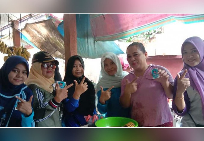 Relawan Prabowo-Sandi Kampanye Dari Pasar ke Pasar di Rohil