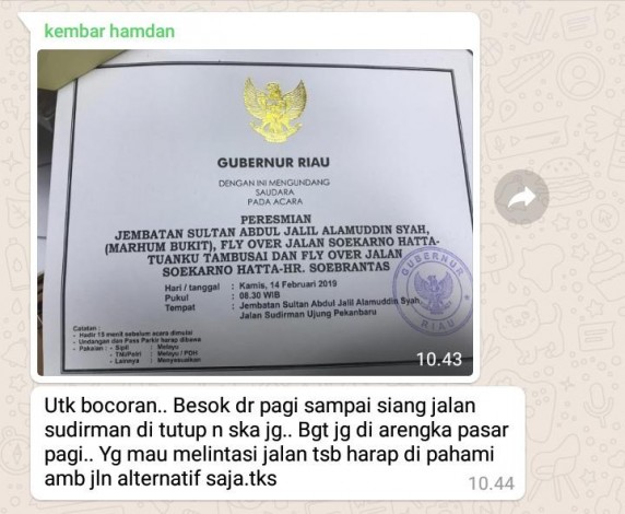 Kabar Jalan Sudirman dan Soekarno Hatta akan Ditutup, Dishub: Hoaks dan Jangan Pedulikan
