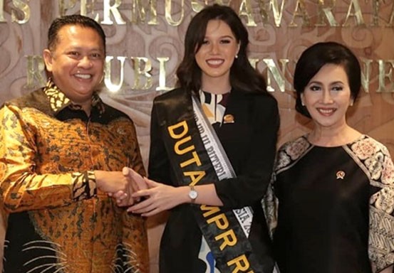 Setelah Keliru Menyebut Urutan Pancasila, Finalis Puteri Indonesia Ini Ditunjuk Oleh Bamsoet Jadi Duta MPR RI