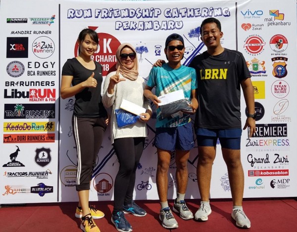 Gelari Charity Run, Komunitas Lari Pekanbaru Kumpulkan Dana Rp5 Juta untuk Dhuafa