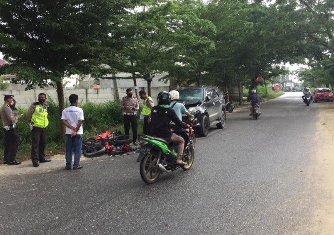 Tabrakan Maut di Jalan Melati Pekanbaru, Pengendara Sepeda Motor Meninggal Seketika