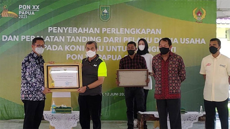 Dukung Kontingen Riau di PON Papua, Chevron Bantu Perlengkapan dan Peralaran Tanding Kontingen