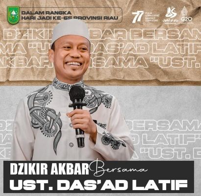 Jangan Lewatkan! Ustaz Dasad Latif Bakal Isi Ceramah Hari Jadi ke-65 Riau