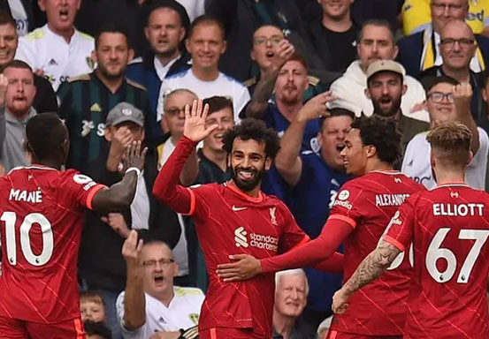 Liverpool Bungkam Leeds United, Mohamed Salah Cetak Gol Ke-100 di Premier League