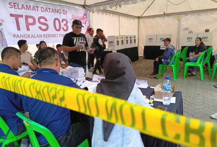 Warga Riau Kompleks Berduyun-duyun Gunakan Hak Pilih di Pemilu 2024