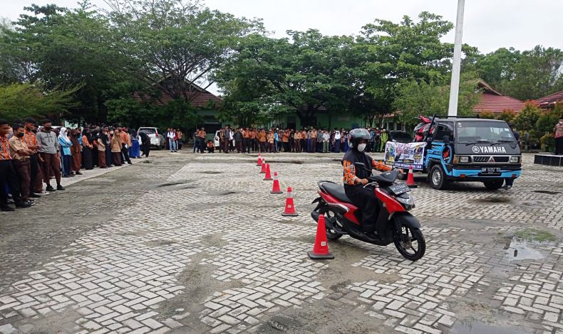 Alfa Scorpii Gelar Test Ride Activation 125 di SMK 6 Pekanbaru