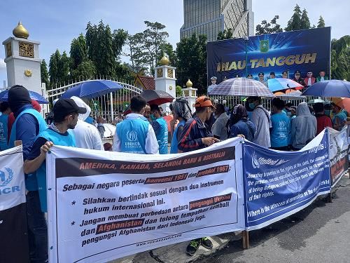 Hidup 10 Tahun di Indonesia Tak Ada Kepastian, Ratusan Imigran Afghanistan kembali Unjuk Rasa