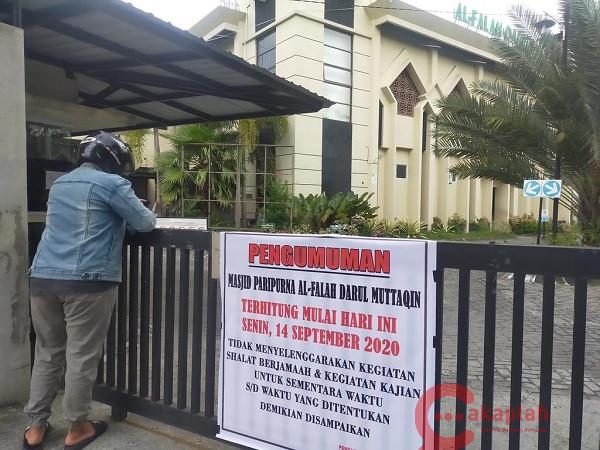 Kasus Covid-19 di Pekanbaru Meningkat, Masjid Al-Falah Hentikan Seluruh Kegiatan