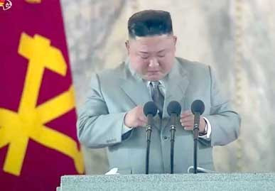 Langka! Kim Jong Un Teteskan Air Mata di Depan Publik, Ada Apa?