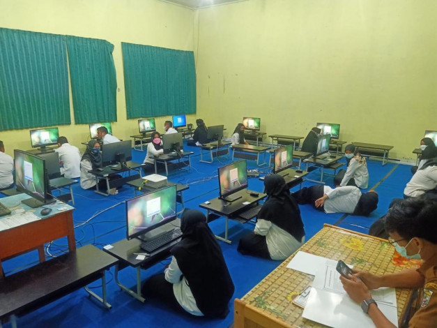 Terapkan Prokes Ketat, 617 Guru di Pelalawan Ikuti Seleksi PPPK