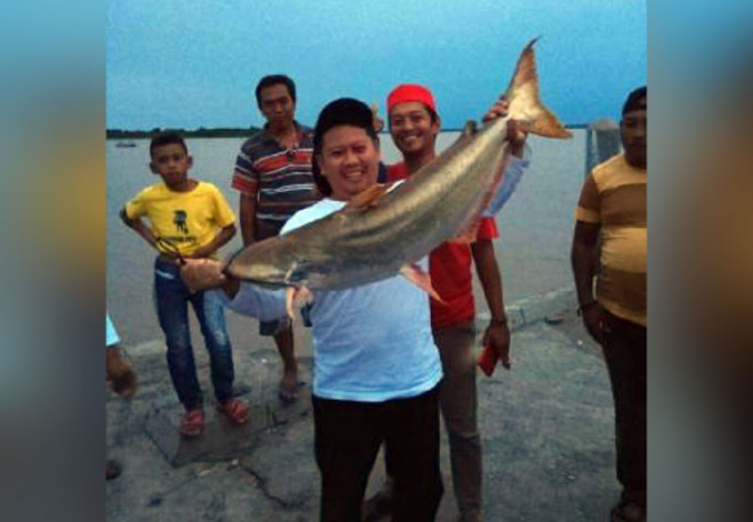 Kelurahan Teluk Meranti Gelar Lomba Menjaring Ikan Patin
