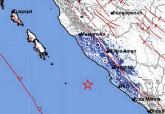 Bengkulu Diguncang Gempa 5,9 Skala Richter