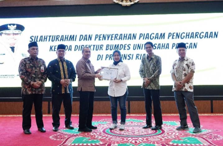 Berhasil Raih Omset Terbesar di Indonesia, 643 BUMDes Unit Usaha Pangan Terima Piagam dari Gubernur Riau 