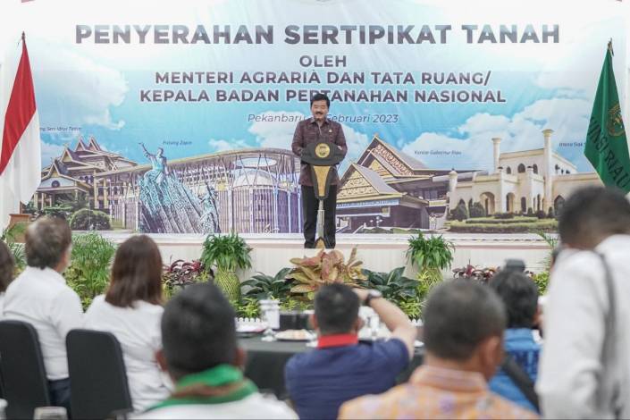 Gubernur Sampaikan 12 Konflik Lahan di Riau, Menteri ATR: Akan Kita Selesaikan