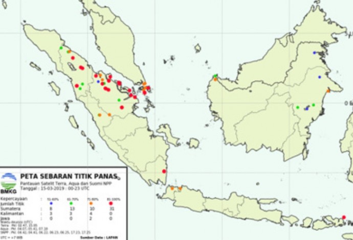 Hotspot di Riau Terus Bertambah