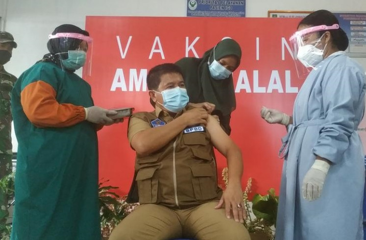 Vaksin Tahap I Menipis, Diskes Rohul Usulkan Tambahan 400 Vial ke Diskes Riau