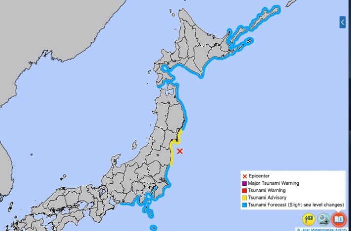 Gempa 7,3 M Guncang Jepang, Picu Peringatan Tsunami