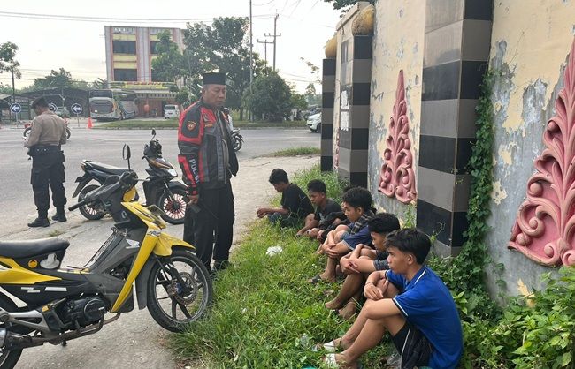 Remaja SMP di Pekanbaru Diamankan Polisi karena Balap Liar