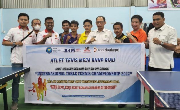 Dua Atlet PTMSI Pekanbaru Jadi Utusan BNNP Riau di International Championship Table Tennis 2022