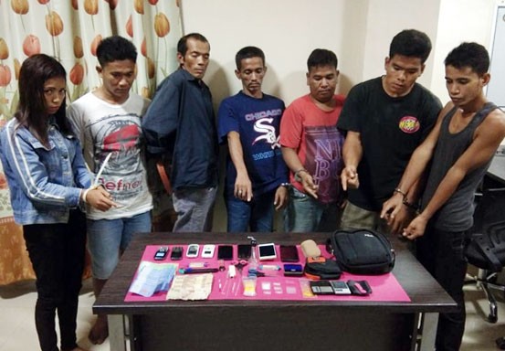 Polisi Tangkap 7 Warga di Jalan Taruna Terkait Sabu-sabu