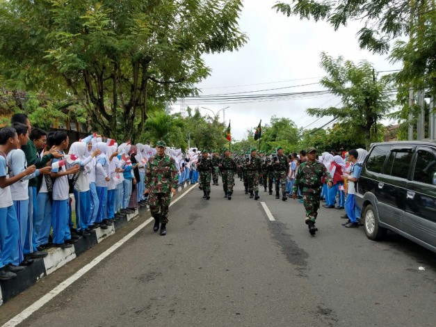 Pemberangkatan Peleton Yudha Wastu Pramuka Jaya 2017 Digelar di Rengat