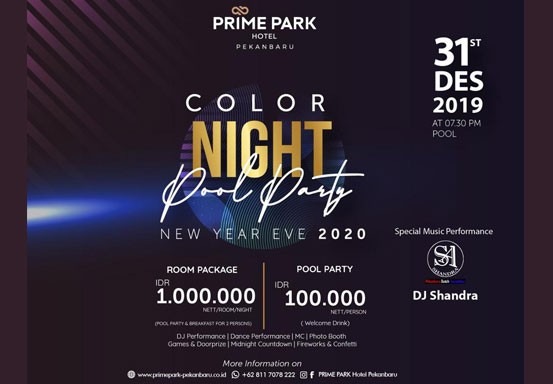 Prime Park Hotel Pekanbaru Hadirkan Pool Party di Pergantian Tahun Baru