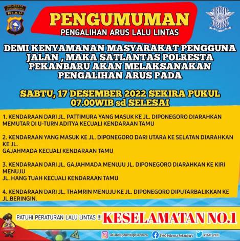 Besok Ada Pesta Nikah Anggota DPR RI, Polisi Alihkan Arus Lalulintas di Pekanbaru