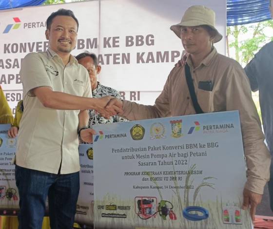 1.341 Nelayan dan Petani di Kampar Terima Alat Konverter LPG dari Pertamina