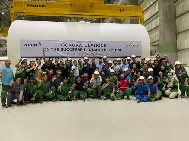 APRIL Group Mulai Uji Operasional Pabrik Kertas Kemasan Berkelanjutan Bernilai Investasi Rp33,4 Triliun