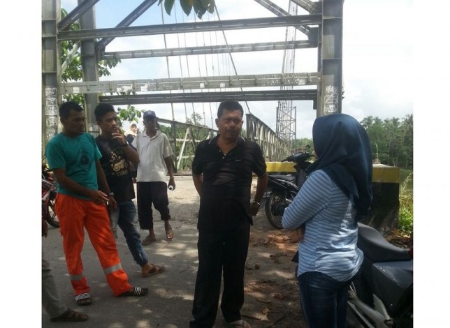 Sempat Bolong-bolong, Jembatan Gantung Rumbio Kembali Berfungsi