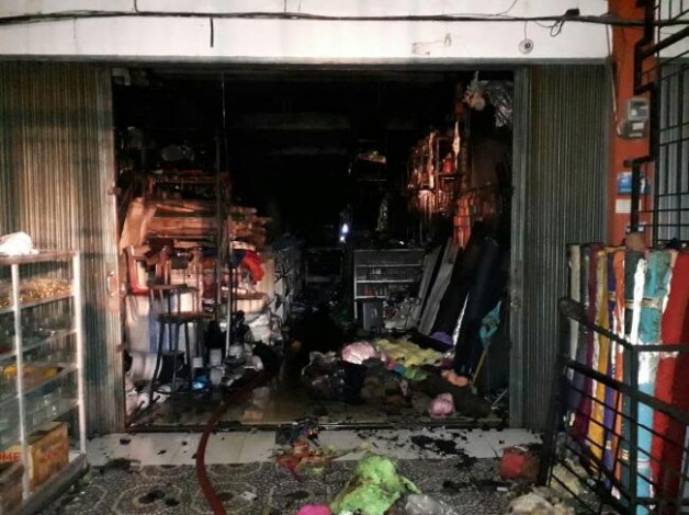 Kebakaran Toko Tekstil di Jalan HOS Cokroaminoto, Kerugian Ditaksir Rp3 Miliar