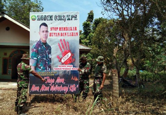 TNI Bangun Posko di Daerah Rawan Karhutla