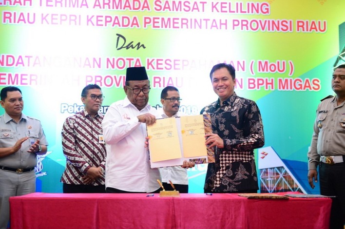 Pemprov dan BPH Migas MoU Pertukaran Data Konsumsi BBM di Riau