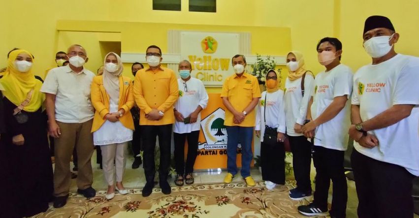 Ahmad Doli Resmikan Yellow Clinic Golkar Riau, Gratis untuk Masyarakat