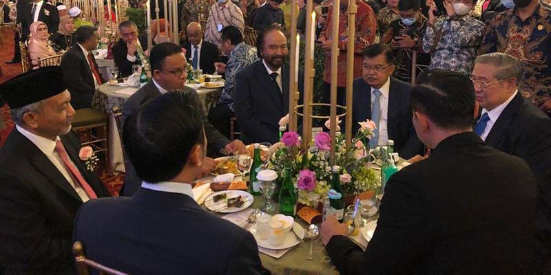 SBY, JK dan Surya Paloh Duduk Semeja dengan Anies di Pernikahan Anak Ketua Majelis Syuro PKS