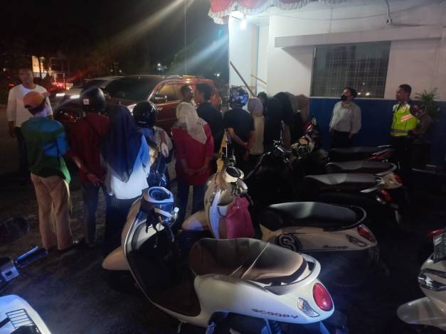Patroli di Jalan Sudirman, Polresta Pekanbaru Amankan 22 Unit Sepeda Motor