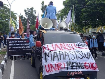 Mahasiswa Unri Desak Polda Riau Tahan Syafri Harto Terlibat Kasus Dugaan Pelecehan Seksual