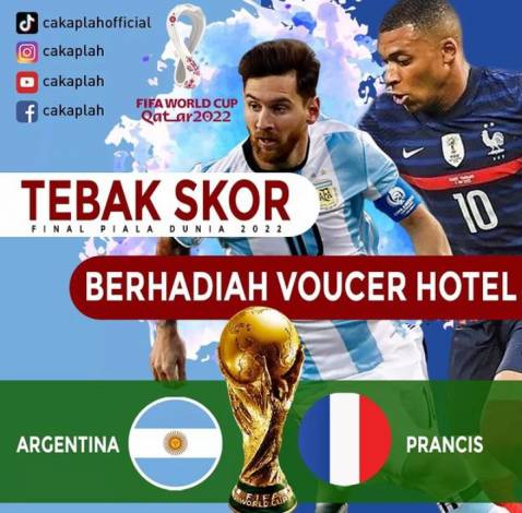 Ikuti Tebak Score Final Piala Dunia 2022 di Instagram Cakaplah, Ada Hadiah Menarik!