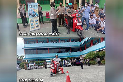 Alfa Scorpii Gelar Safety Riding di SMK Muhammadiyah 3 dan SMK Telkom