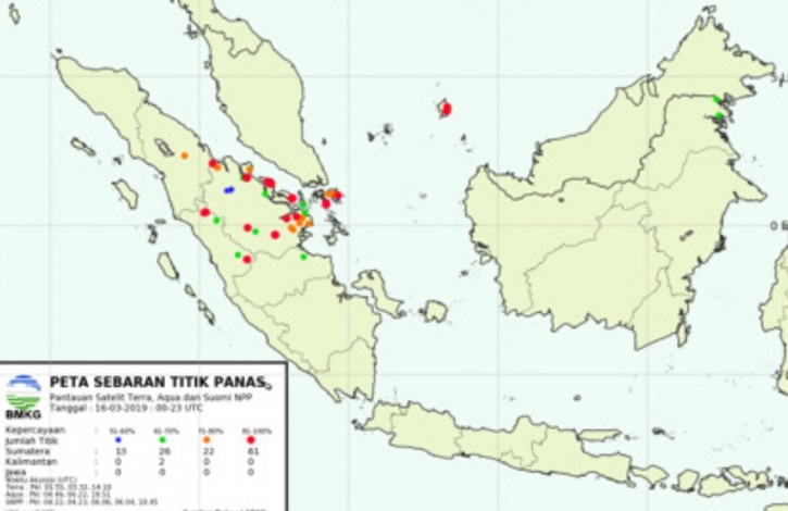 40 Hotspot Terdeteksi di Riau