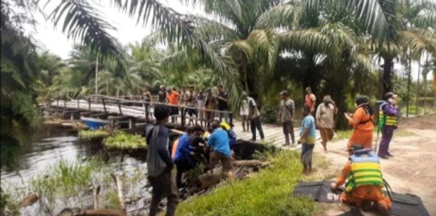 Pompong Karam, Petani Sawit di Dumai Tenggelam, Satu Korban Meninggal Dunia