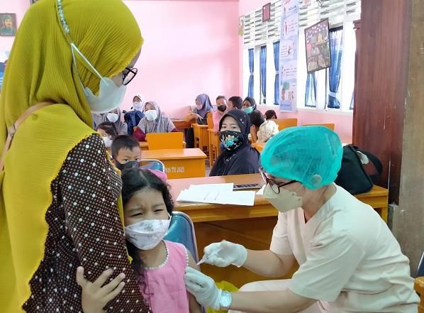 Vaksinasi Massal di Kota Pekanbaru Hari Ini Targetkan 10 Ribu Anak Usia Sekolah
