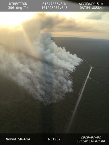 Gubri Klaim Luas Lahan Terbakar di Riau 2020 Menurun