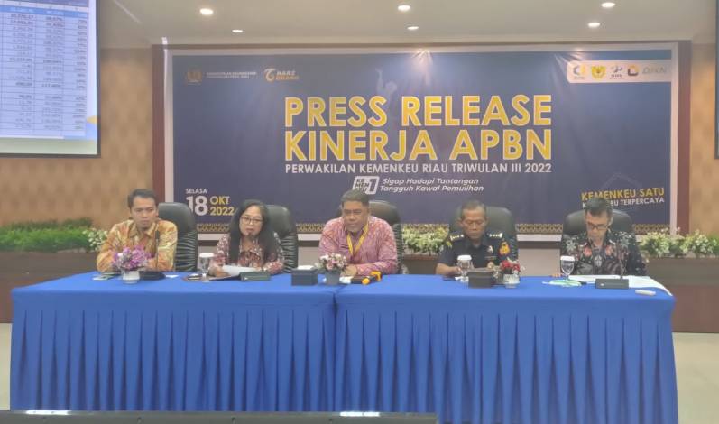 Hingga Triwulan III, Realiasasi Belanja Negara di Riau Capai Rp4,95 Triliun