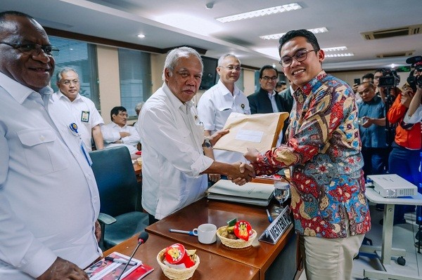 Edwin Pratama Serahkan Usulan Pembangunan Riau ke Menteri PUPR