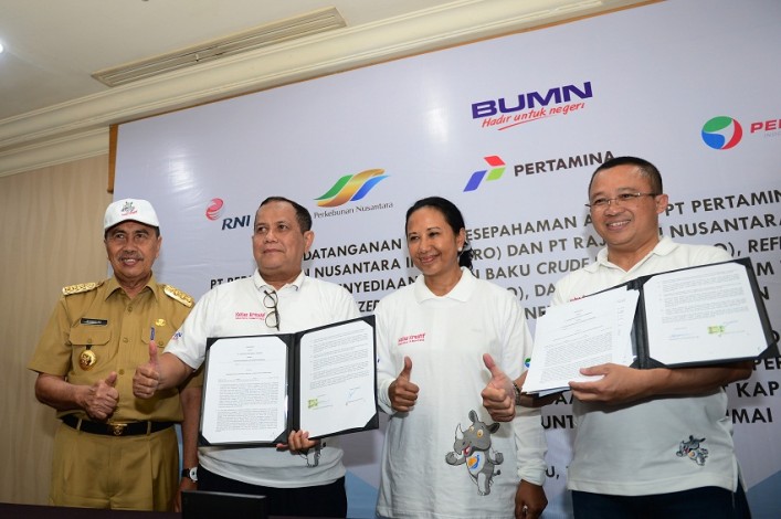 Kembangkan Energi Terbarukan, Menteri BUMN Minta PTPN V dan PT RNI Beli Sawit Rakyat Riau